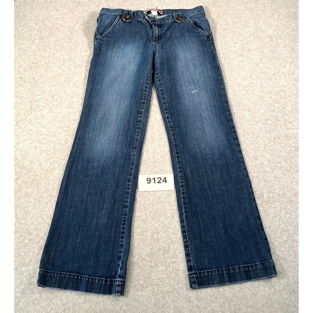 Gap Wide Leg Jeans Womens 10 Blue Denim Cotton Stretch Medium Wash Streetwear